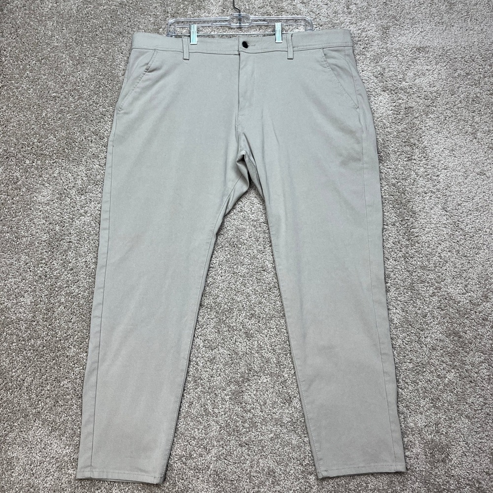 Projek Raw Classic Fit Pants Mens 40x28 Tan Straight Leg Stretch Waistband Chino
